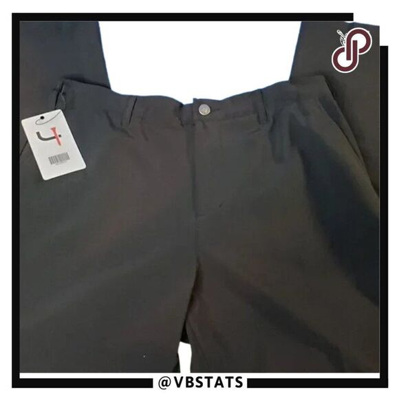 Short Par 4 Black Golf Pants Trousers The Pavin Pant size 38x32 NWT - Picture 3 of 9